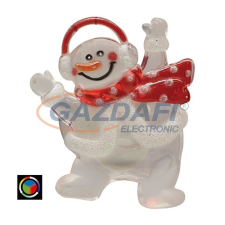 Home KID 322 LED-es ablakdísz, hóember, színváltó fényű, 7.5x9 cm világítás