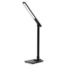 Home LED-es asztali lámpa éjjeli fénnyel, fém, fekete világítás