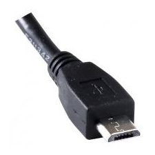 Home microUSB töltőkábel, 1 méter, fekete (USB A/MICRO-1) kábel és adapter