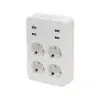 Home NV 4 USB - 4 aljzat, 4 USB elosztó, tálcákkal, fali csatlakozóaljzatba