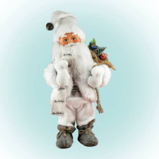 Home Táncoló, zenélő Mikulás, fehér nadrág, 30 cm (KDD 31)[SG] karácsonyfadísz