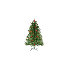 @HOME-XMAS Műfenyő, 120 cm, PE / PVC, piros bogyóval (56481A) műfenyő