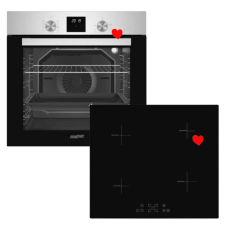 HomeFort HSB64DGX Beépíthető Sütő + HOMEFORT HFBI64T0B Beépíthető Indukciós főzőlap sütő
