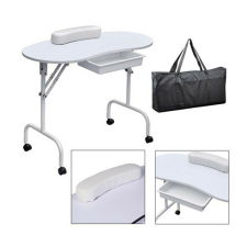  Homeland Hordozható manikűrös asztal-fehér (HO-SW110FH) szépségápolási bútor