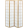 HOMEPRO AUTRONIC Fa paraván, 4 részes, tömör lucfenyő, fehér nem szőtt szövet, natúr árnyalat