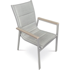 HOMEPRO Autronic Kerti szék bézs textil Sartis, alumínium, bézs, WPC-ből készült kartámaszok kerti bútor