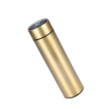  Hőmérséklet kijelzős rozsdamentes acél utazó termosz, arany színű, 500ml termosz