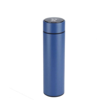  Hőmérséklet kijelzős rozsdamentes acél utazó termosz, kék, 500ml termosz