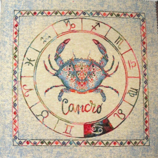 HomeTextiles HOROSZKÓP, jacquard párna panel - RÁK méteráru