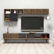 Hommy Craft Milan dió-fekete tv szekrény bútor