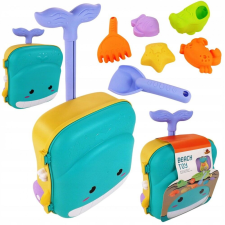  Homokozó és kádjáték szett húzható bőröndben homokozójáték