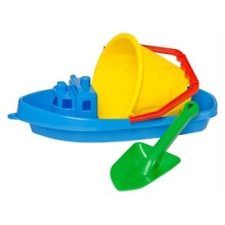 Homokozó készlet hajóval - 39 cm, többféle kerti játék