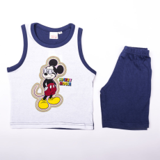 Homyl Mickey egér kisfiú pamut nyári együttes - trikó-rövidnadrág szett - sötétkék - 122