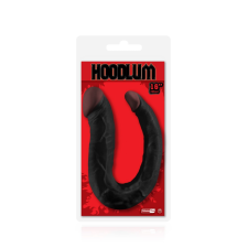 HOODLUM 16" U-SHAPED DONG BLACK műpénisz, dildó
