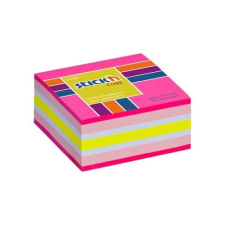 HOPAX Öntapadó jegyzettömb STICK`N 51x51 mm neon rózsaszín mix 250 lap jegyzettömb