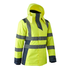 HORA FLUO NŐI TÉLIKABÁT SÁRGA/SÖTÉTKÉK_S láthatósági ruházat