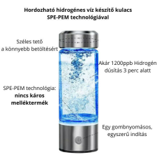  HORDOZHATÓ HIDROGÉNES VÍZ KÉSZÍTŐ KULACS SPE-PEM TECHNOLÓGIÁVAL kulacs, kulacstartó