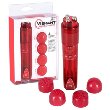 Hordozható vibrátor szett - piros (5 részes) szexjáték