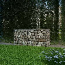  horganyzott acél gabion kosár 100 x 50 x 50 cm kerti bútor
