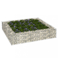  Horganyzott acél gabion magaságyás 100 x 100 x 20 cm kerti tárolás
