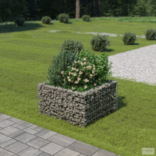  Horganyzott acél gabion magaságyás 90 x 90 x 50 cm kerti tárolás