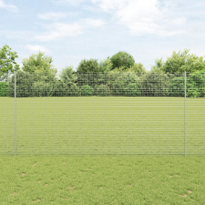 Horganyzott Drótkerítés 44 U Oszloppal Ezüst 1,5x50 m Acél építőanyag