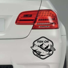  Horgász matrica - FISH ON információs címke