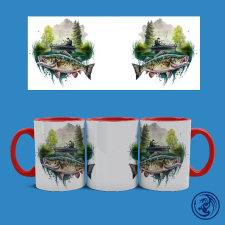  Horgászat bögre (Piros) ajándéktárgy