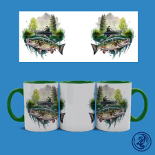  Horgászat bögre (Zöld) ajándéktárgy