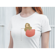  Horgászó lajhár fehér póló egyedi ajándék