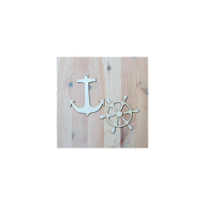  Horgony + kormánykerék, nagy. dekorációs kellék