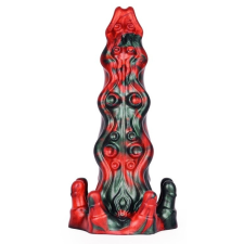 Hortarix – prémium fekete-piros dildó 19 x 5,5 cm műpénisz, dildó
