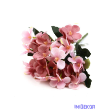  Hortenzia 5 ágú kis csokor 31cm - Mályva dekorációs kellék