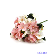  Hortenzia 5 ágú kis csokor 31cm - Rózsaszín dekorációs kellék