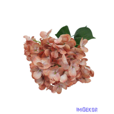  Hortenzia 5 fejes erezett művirág csokor 44cm - Antik Barack dekorációs kellék