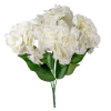  Hortenzia csokor 5 virágos krém 45cm