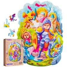 Hősies lovag fa színes kirakós játék puzzle, kirakós