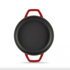 Hósse zománcozott öntöttvas duplafüles serpenyő 22cm, bordó (HOS-KIEG-018) edény