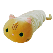  Hosszú cica plüss 105 cm, világos barna plüssfigura