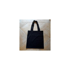  Hosszú fülű vászon bevásárlótáska, fekete, mérete: 38x42cm dekorációs kellék