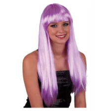  Hosszú haj paróka - lila, univerzális méret jelmez