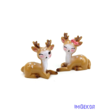 Hosszú nyakú őzike figura 6x7cm dekorációs kellék