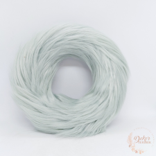  Hosszú szőrű szőrmés koszorú alap - 20 cm - menta dekorációs kellék