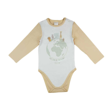 Hosszú ujjú baba body állatos mintával kombidressz, body