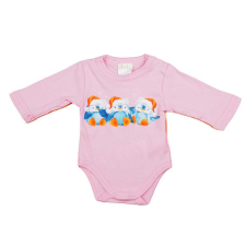 Hosszú ujjú baba body bébi pingvin mintával kombidressz, body