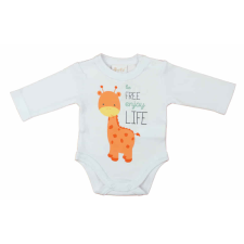Hosszú ujjú baba body zsiráf mintával kombidressz, body