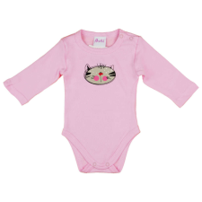 Hosszú ujjú Body - Cica #rózsaszín - 104-es méret kombidressz, body
