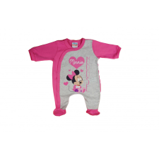 Hosszú ujjú elöl patentos rugdalózó Minnie egér mintával rugdalózó