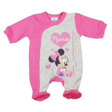 Hosszú ujjú elöl patentos rugdalózó Minnie egér mintával (56) - Világos pink rugdalózó