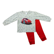  Hosszú ujjú fiú pizsama - Autós mintával gyerek hálóing, pizsama
